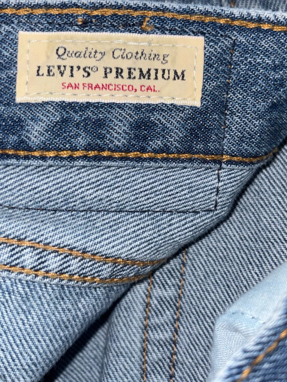 Levi's Premium Ribcage Wide Leg Jeans 31 High Rise Medium Wash 100% Cotton - Picture 6 of 8